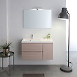 KIAMAMI VALENTINA - Meuble De Salle De Bains Suspendu De 90Cm Avec Lavabo A Gauche, Profondeur De 39Cm | Malaga - vignette