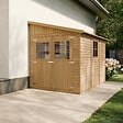 TIMBELA - TIMBELA M339  Abri de Jardin en Bois Naturel (sans paroi latérale) - H243xl216xL318 cm/6 m2 - vignette