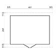 TIMBELA - Abri de jardin en bois H246x418x320 cm/12 m² AVEC PLANCHER IMPRÉGNÉ - M331+M331G - vignette