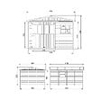 TIMBELA - Abri de Jardin en Bois - H226x324x416 cm / 12 m² - M336 - vignette