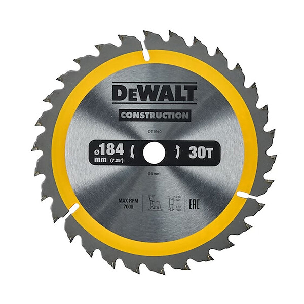 DEWALT - Lame de scie circulaire portative DEWALT Carbure Construction - large