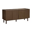 OVIALA - Buffet effet bois 4 portes style scandinave 180 cm bois foncé - Tomy - vignette