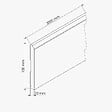 TECNOPROFILS - Plinthe MDF 2 m - Pin blanc - Lot de 5 - 100 x 10 mm - vignette
