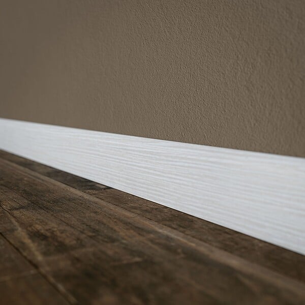 TECNOPROFILS - Plinthe MDF 2 m - Pin blanc - Lot de 5 - 80 x 14 mm - large