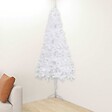 VIDAXL - vidaXL Sapin de Noël artificiel d'angle Blanc 240 cm PVC - vignette