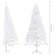 VIDAXL - vidaXL Sapin de Noël artificiel d'angle Blanc 240 cm PVC - vignette