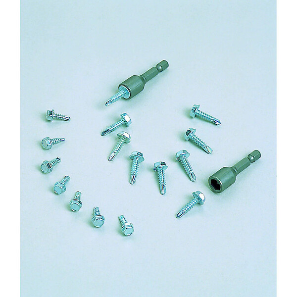 LINDAB - Boite 1000 vis auto perceuses VDPM tête hexagonale avec embout - Modèle vis: 4.2 x 13 mm - large