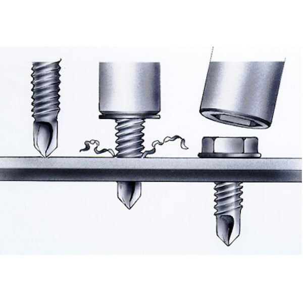 LINDAB - Boite 1000 vis auto perceuses VDPM tête hexagonale avec embout - Modèle vis: 4.2 x 16 mm - large