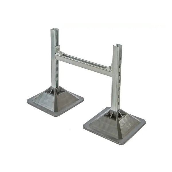 JONCOUX - Kit support de gaine en H pour rail Strut 4141 (2 pieds + fixation) - large