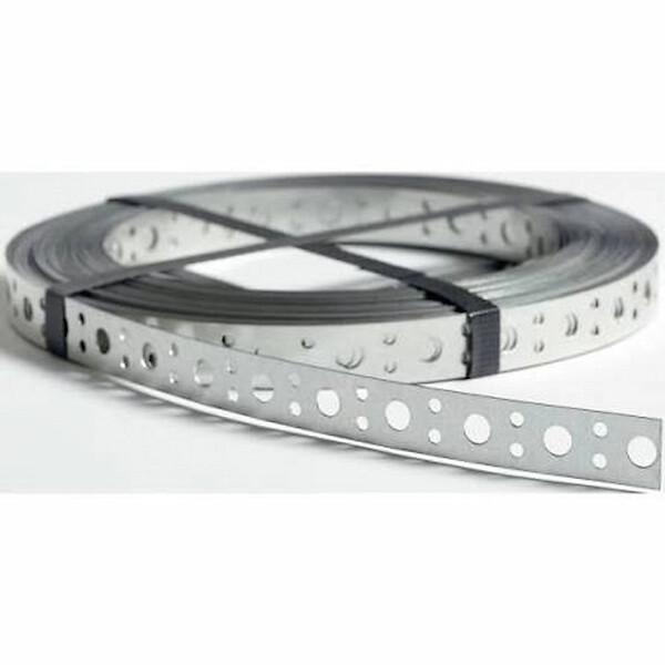 JONCOUX - Bande perforée acier galva suspension longueur 25 mètres - Largeur (mm): 25 - large