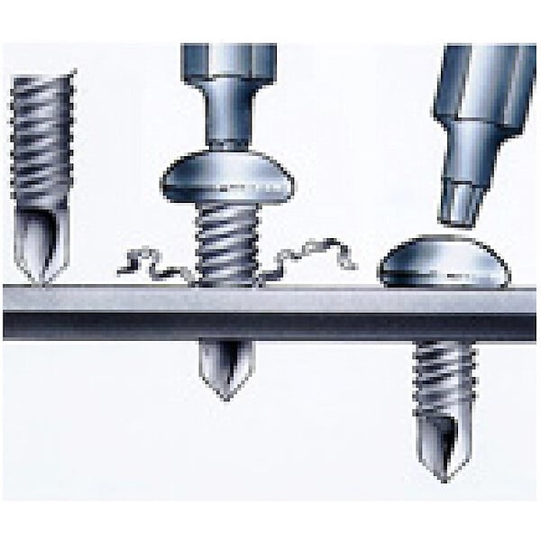 LINDAB - Boite 1000 vis auto perceuses VDK tête creuse carrée avec embout - Modèle vis: 4.2 x 13 mm - large