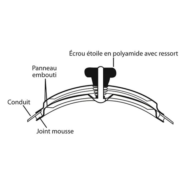 JONCOUX - Trappe de visite VMC pour conduits circulaires - Diamètre (mm): 200 - large