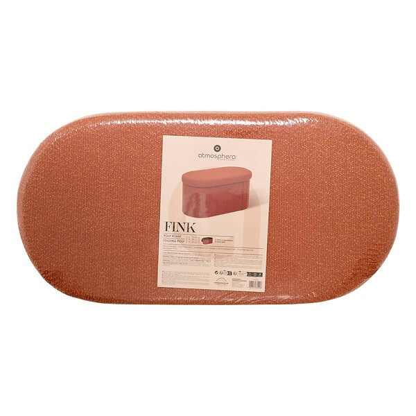 ATMOSPHERA - Pouf Fink ovale pliable 38x76cm ambre - large