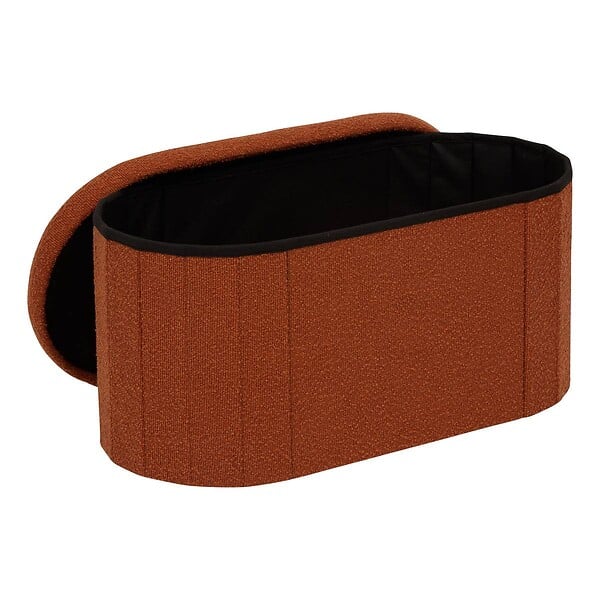 ATMOSPHERA - Pouf Fink ovale pliable 38x76cm ambre - large