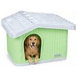 VOUNOT - Maison pour chat chien plastique interieur exterieur 75x63x51cm Vert - vignette