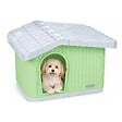 VOUNOT - Maison pour chat chien plastique interieur exterieur 60x51x41cm Vert - vignette