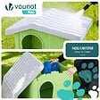 VOUNOT - Maison pour chat chien plastique interieur exterieur 60x51x41cm Vert - vignette
