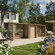 TIMBELA - Abri à bûches en bois avec remise 6,18 m2 TIMBELA M206 - vignette