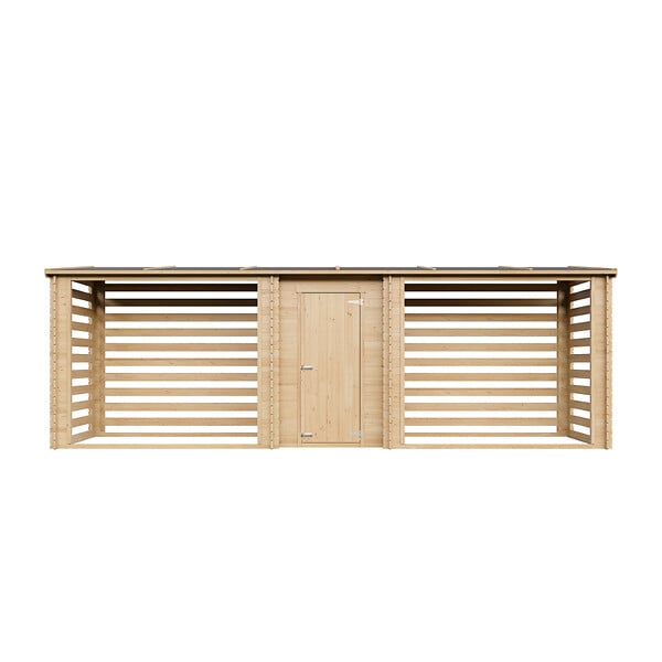 TIMBELA - Abri à bûches en bois avec remise 6,18 m2 TIMBELA M206 - large