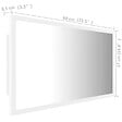 VIDAXL - vidaXL Miroir à LED de salle de bain Blanc 80x8,5x37 cm Acrylique - vignette
