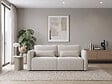 HABITAT ET JARDIN - Canapé droit convertible en tissu "Concorde" 3 places - Beige - vignette