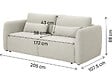 HABITAT ET JARDIN - Canapé droit convertible en tissu "Concorde" 3 places - Beige - vignette