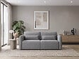 HABITAT ET JARDIN - Canapé droit convertible en tissu "Concorde" 3 places - Gris - vignette