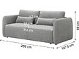 HABITAT ET JARDIN - Canapé droit convertible en tissu "Concorde" 3 places - Gris - vignette