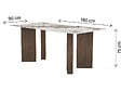 HABITAT ET JARDIN - Table repas céramique - 180 cm - "Elma" - 8 places - Marron - vignette