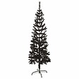 VIDAXL - vidaXL Sapin de Noël étroit Noir 150 cm - vignette