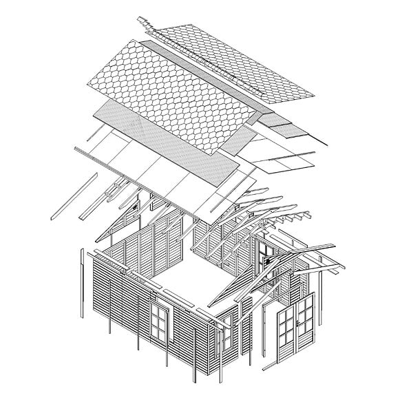 TIMBELA - Abri de Jardin en Bois 17,61 m² TIMBELA M736A - large