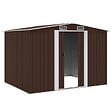 VIDAXL - vidaXL Abri de stockage pour jardin Marron 257x205x178 cm Acier - vignette