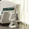 HABITAT ET JARDIN - Table d'appoint en bois "Albeni" - 30 x 30 x 50 cm - Blanc - vignette