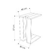 HABITAT ET JARDIN - Table d'appoint en bois "Muju" - 30 x 40 x 57 cm - ChêneAnthracite - vignette