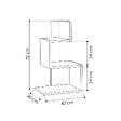 HABITAT ET JARDIN - Table d'appoint en bois "Rosie" - 42 x 30 x 72 cm - Chêne blanc - vignette