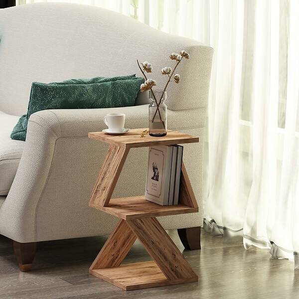 HABITAT ET JARDIN - Table d'appoint en bois "Albeni" - 29 x 29 x 54 cm - Pin atlantique - large