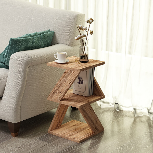 HABITAT ET JARDIN - Table d'appoint en bois "Albeni" - 29 x 29 x 54 cm - Pin atlantique - large