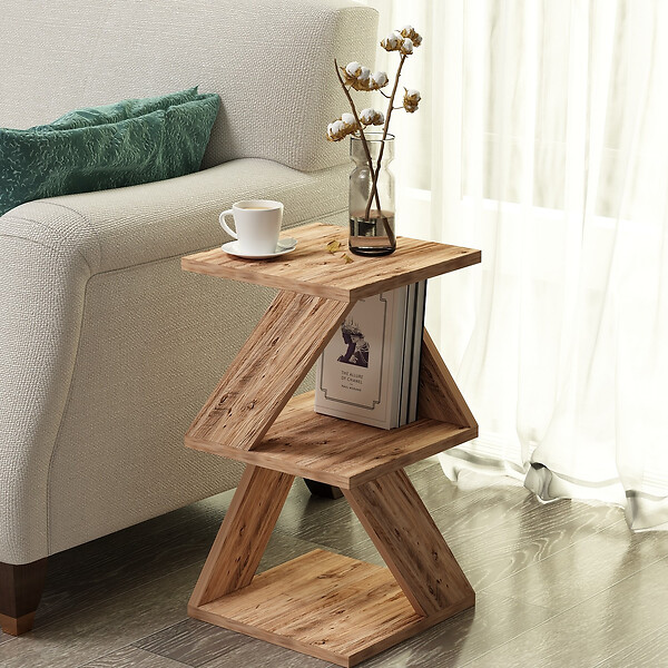 HABITAT ET JARDIN - Table d'appoint en bois "Albeni" - 29 x 29 x 54 cm - Pin atlantique - large