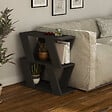 HABITAT ET JARDIN - Table d'appoint en bois "Lazena" - 60 x 22 x 57 cm - Anthracite - vignette