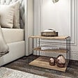 HABITAT ET JARDIN - Table d'appoint en bois "Lifon" - 50 x 40 x 33 cm - Marron - vignette