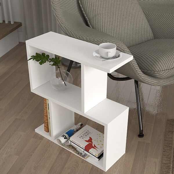 HABITAT ET JARDIN - Table d'appoint en bois "Karinus" - 50 x 17 x 55 cm - Blanc - large