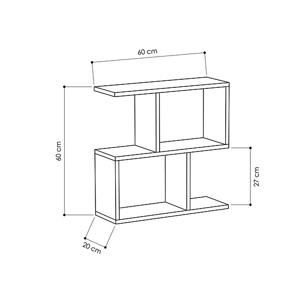 HABITAT ET JARDIN - Table d'appoint en bois "Mania" - 60 x 20 x 60 cm - Blanc - large