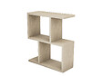 HABITAT ET JARDIN - Table d'appoint en bois "Zet" - 45 x 17 x 51 cm - Travertin - vignette