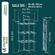 VOUNOT - Sechoir a linge vertical tour etendoir pliable 3 niveaux 99x69x135.5 cm style bois noir - vignette