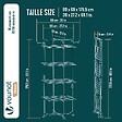 VOUNOT - Sechoir a linge vertical tour etendoir pliable 4 niveaux 99x69x175.5 cm style bois blanc - vignette