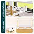 VOUNOT - Sechoir a linge vertical tour etendoir pliable 4 niveaux 99x69x175.5 cm style bois blanc - vignette