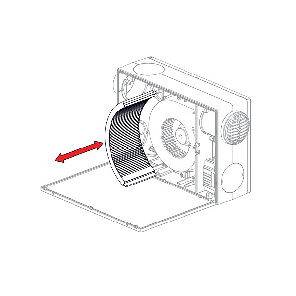 UNELVENT - Filtre F7 à charbon actif pour caisson PULSIVE FLAT S&P 170039 - large