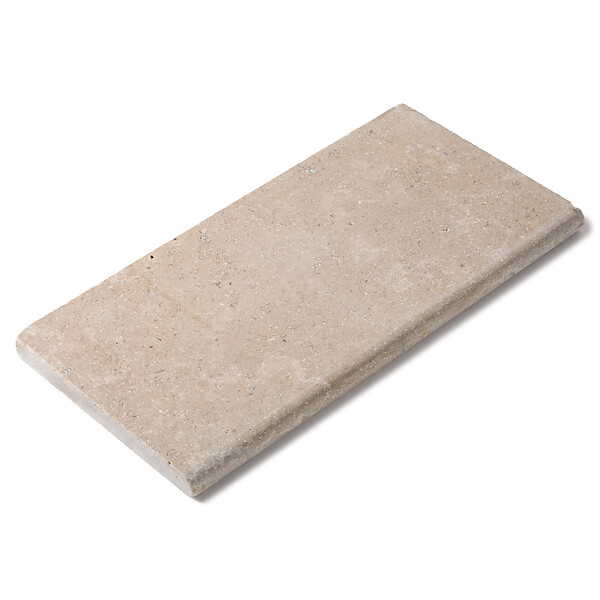 RO'MA NATURE - Margelle de piscine Pierre d'Egypte Beige 60x30x3 cm Bord 1/2 Rond (à l'unité) - large