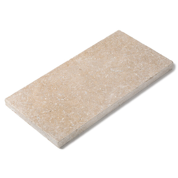 RO'MA NATURE - Margelle de piscine Pierre d'Egypte Beige 60x30x3 cm Bord Droit (à l'unité) - large