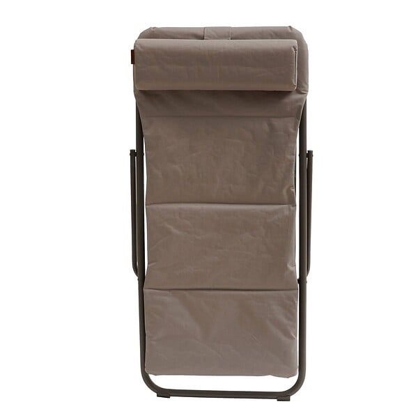 HESPERIDE - Chilienne de jardin pliante "Jubba" noisette & praline en zinc et polyester - large